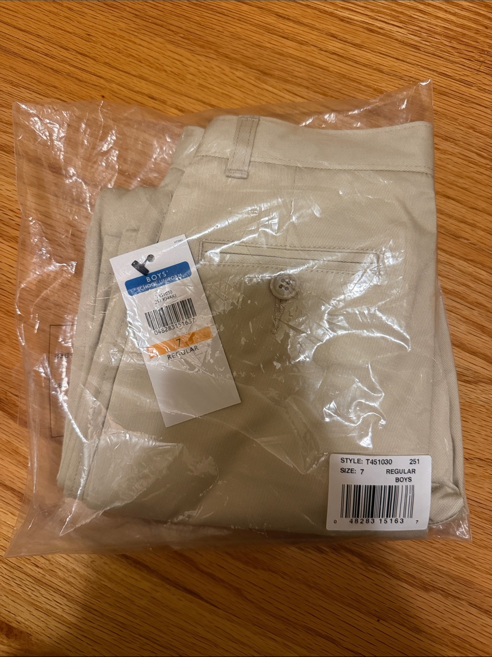 NWT- Tommy Hilfiger Boys' Khaki Chino Pants - size 7 regular